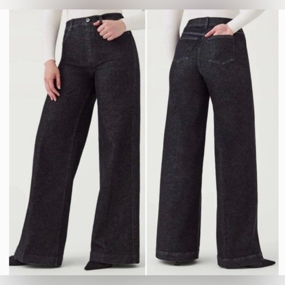 SPANX Denim - SPANX Women’s Wide Leg Jeans, Charcoal